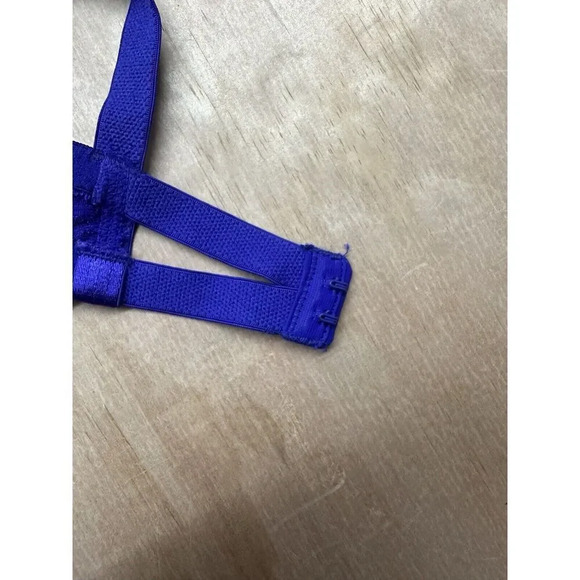 Two! Smart & Sexy Bras 40D Purple Black Lace Underwire Push Up - Picture 5 of 9